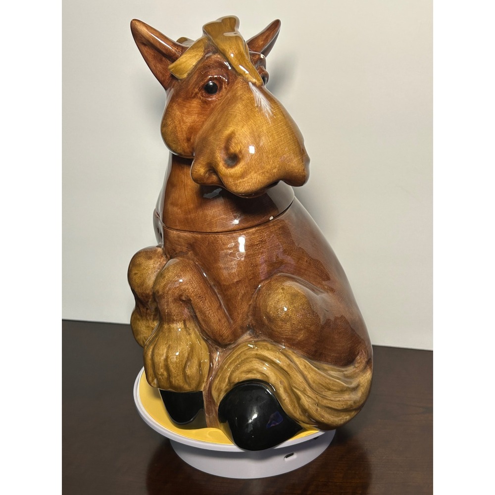 Montana Lifestyles Horse Cookie Jar Ceramic Brown Western Equestrian Decor 12"